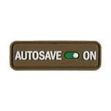 M-Tac Patch Autosave PVC i fuld farve med Velcro, 3D-effekt i PVC-materiale, ideel til tøj eller taktisk udstyr, 8x2,5 cm