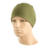 M-Tac Bomuld Tube Scarf brugt som hue, multifunktionelt tilbehør i 100% bomuld, ideel til aktiv fritid og taktisk brug, i en olivengrøn farve