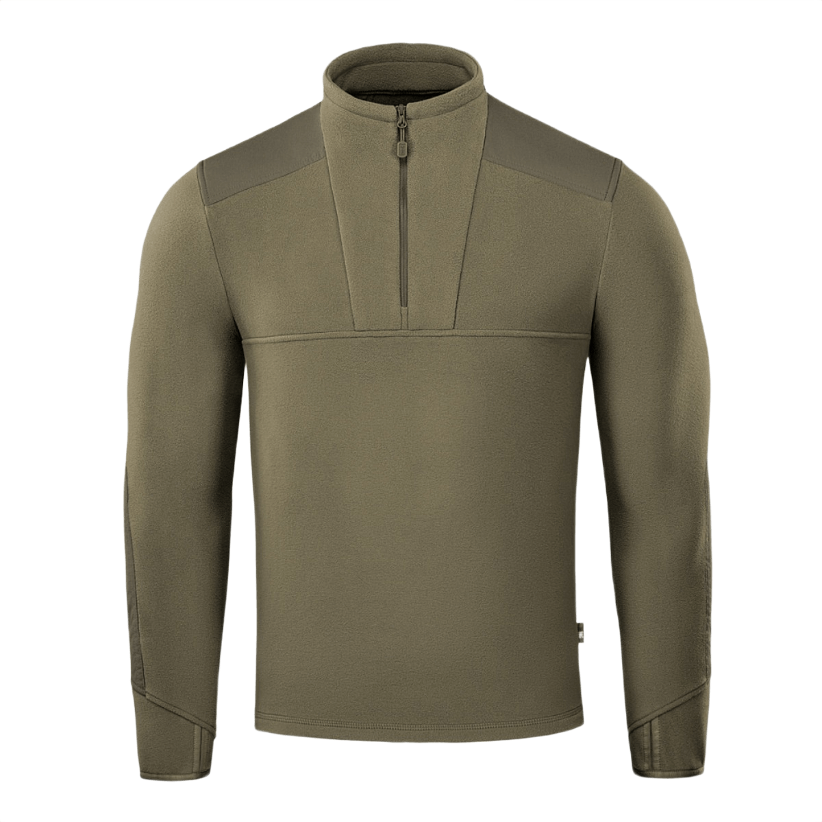 M-Tac Centurion Microfleece Jakke i olivenfarve med YKK-lynlås og forstærkede skuldre, designet til varme og bevægelighed