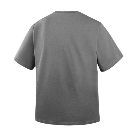 M-Tac Cotton HARD T-shirt i grå, set bagfra, i oversize snit af 100% bomuld, med reflekterende logo og flade sømme.