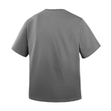 M-Tac Cotton HARD T-shirt i grå, set bagfra, i oversize snit af 100% bomuld, med reflekterende logo og flade sømme.