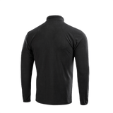 M-Tac Delta Fleece Jakke set bagfra, sort fleece design med lange ærmer og tommelhuller, ideel til udendørs aktiviteter og koldt vejr.