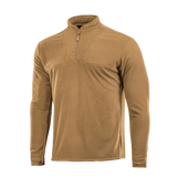 M-Tac Delta Fleece Jakke i brun, komfortabel og praktisk design, ideel til udendørs aktiviteter med ærmer med tommelhuller.