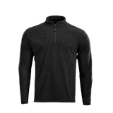 Sort M-Tac Delta Fleece Jakke med lynlås og tommelhuller, ideel til udendørs aktiviteter i koldt vejr.