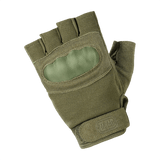 M-Tac Fingerløse Handsker Assault Tactical Mk.3 med forstærket håndflade og velcro, designet til våbenbrug og komfortabel pasform.