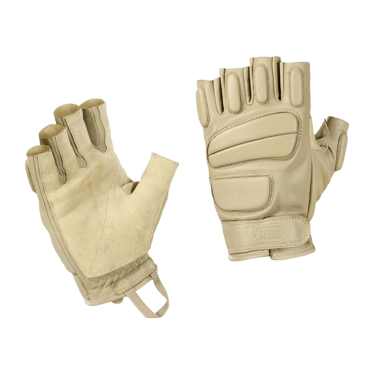 M-Tac Fingerløse Handsker Assault Tactical Mk.1, taktiske handsker med læderforstærkning og non-slip greb.