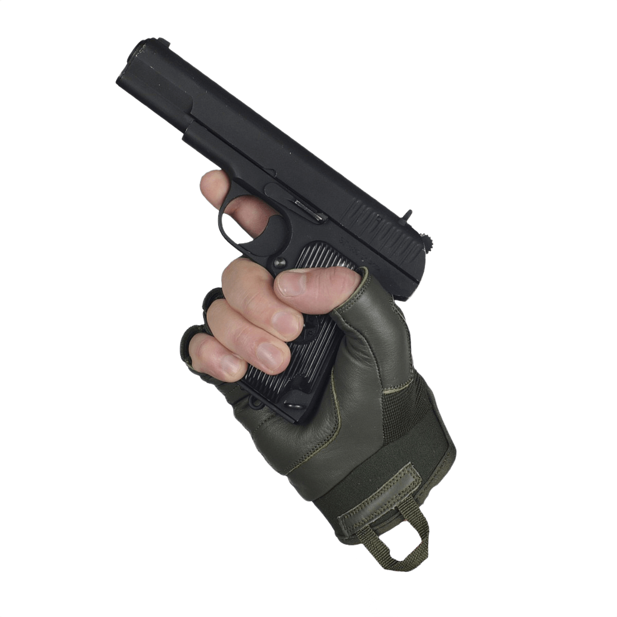 M-Tac Fingerløse Handsker Assault Tactical Mk.4 med forstærket læderhåndflade, hold våben med non-slip greb og justerbar manchet.