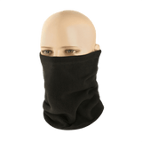 M-Tac Fleece Neck Gaiter med Snor, sort fleece halsedisse på mannequin, alsidigt og komfortabelt tilbehør til koldt vejr.