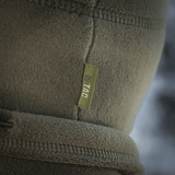 M-Tac Fleece Watch Cap Light Polartec i olivenfarve med mærke synligt, lavet af Polartec Micro Series fleece for vinterbrug.