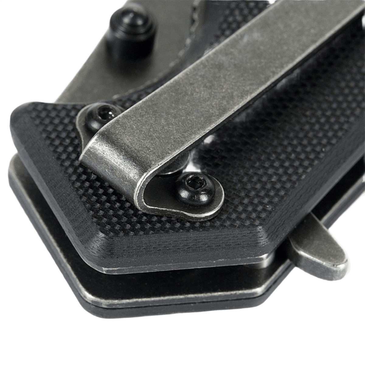 Detaljebillede af M-Tac Outdoor & Militær foldekniv - Type 8 med robust håndtag, ideel til EDC-udstyr og taktisk brug.