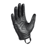 M-Tac Handsker Assault Tactical Mk.2 i sort læder med justerbar velcro og støddæmpende indlæg til forbedret beskyttelse.