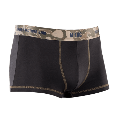 M-Tac Herre Boxer 93/7 i camouflage design med bred elastik og flade syninger for komfort og bevægelighed.