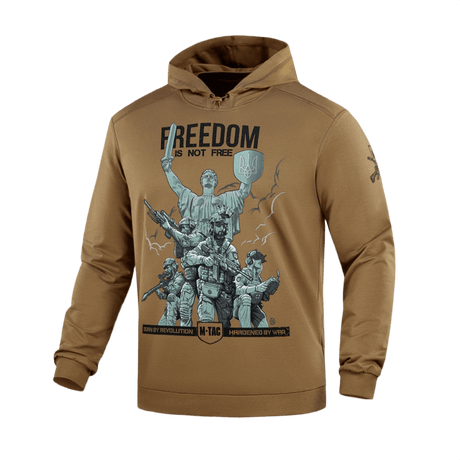 M-Tac Hoodie Freedom kombinerer militærinspireret design med komfort og fleksibilitet, ideel til hverdagsbrug og friluftsliv.