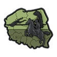 M-Tac Patch Husaria 3D PVC morale patch med vingede husar, Polens flag, 70x80mm, PVC, velcro, 3D-effekt, mod og ridderlighed.