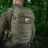 M-Tac Patch Husaria 3D PVC på rygsæk, ikonisk vinget husar motiv, polske flag, mod, ridderlighed, Velcro fastgørelse, 3D-effekt