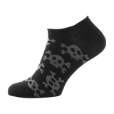 M-Tac Let Sommersokker Pirate Skull, sorte sokker med piratkranie design, ideelle til løb og aktivitet i varmt vejr.