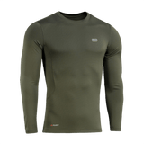 M-Tac Level I Polartec Thermal Shirt i olivengrøn, ideel termobaselayer med Power Dry® materiale, anatomisk pasform og flade sømme.