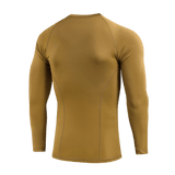M-Tac Level I Polartec Thermal Shirt i brun farve, termoregulerende baselayer med Power Dry® materiale, anatomisk pasform og flade sømme.