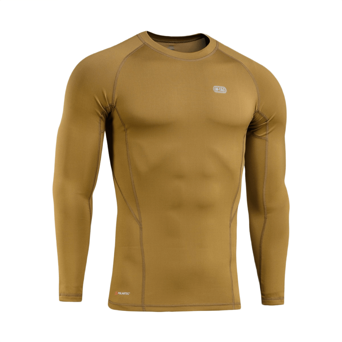 M-Tac Level I Polartec Thermal Shirt i brun, ideel til vinter som en varm og komfortabel baselayer med hurtigtørrende Power Dry® materiale.