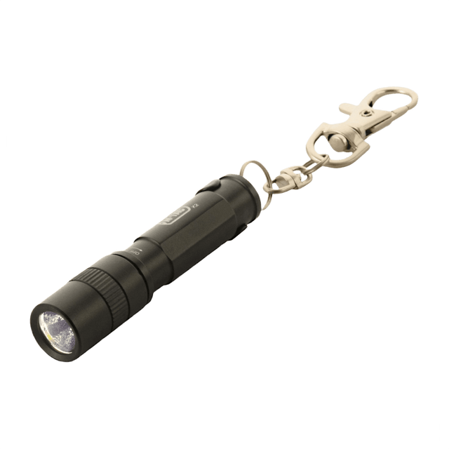 M-Tac Lommelygte K2 i kompakt design med nøglering, op til 90 lumen, perfekt til EDC-kit, lavet af aluminiumlegering, stød- og vandresistent.