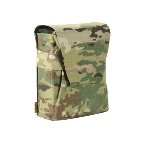 M-Tac Pouch til M249 Cartridge Box Closed i slidstærkt Cordura 500D materiale, kamuflage design til taktiske opgaver.