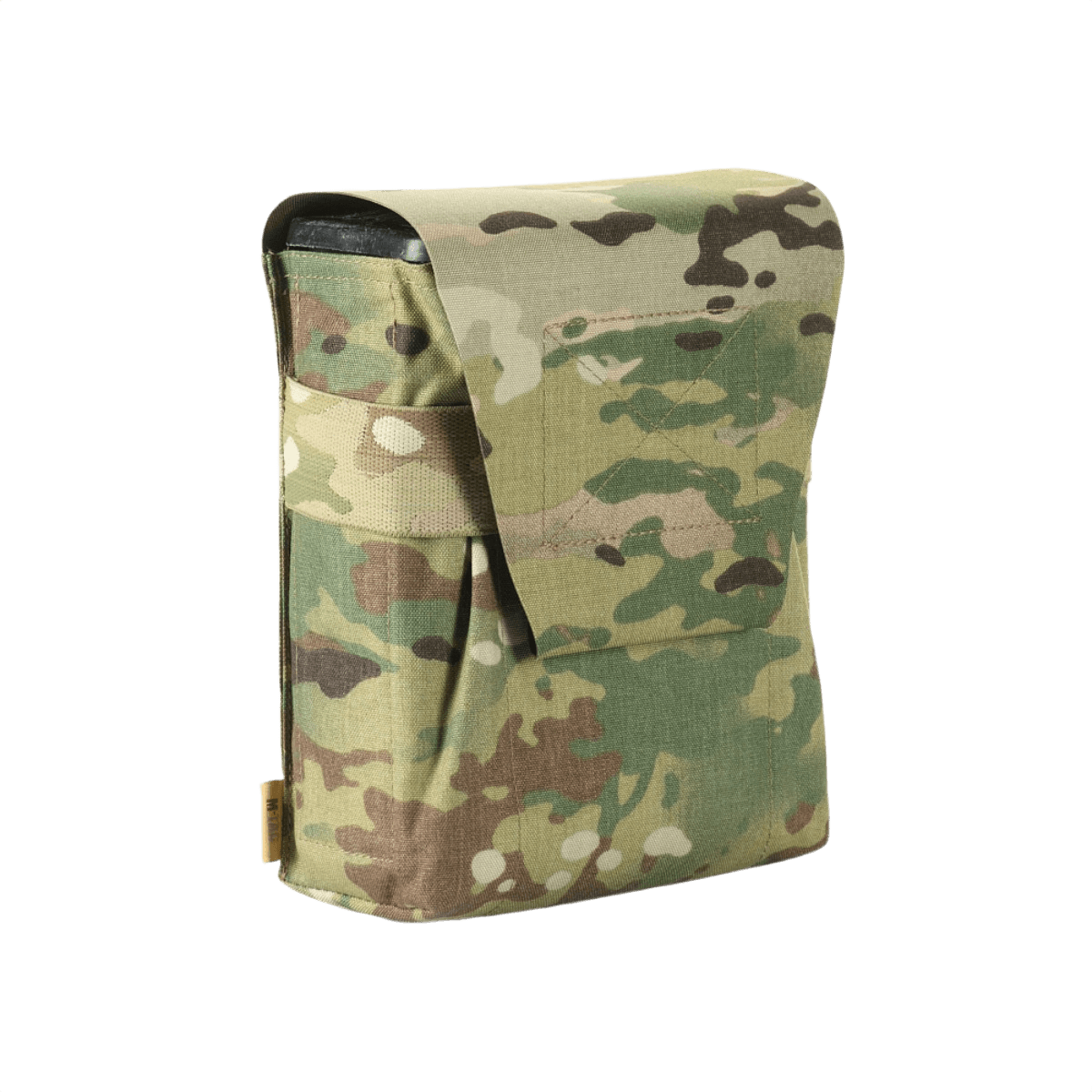 M-Tac Pouch til M249 Cartridge Box Closed i slidstærkt Cordura 500D materiale, kamuflage design til taktiske opgaver.