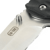Nærbillede af M-Tac Outdoor & Militær foldekniv - Type 4 med krom rustfrit stål klinge og G10 håndtag