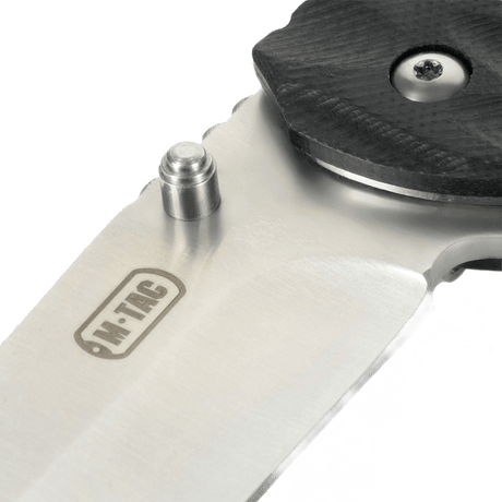 Nærbillede af M-Tac Outdoor & Militær foldekniv - Type 4 med krom rustfrit stål klinge og G10 håndtag