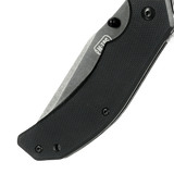 M-Tac Outdoor & Militær foldekniv - Type 8 med Clip Point-klinge i krom rustfrit stål og stilfuldt sort håndtag