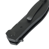 Sammenfoldet M-Tac Outdoor & Militær foldekniv - Type 6 med sorte G10 grebsflader, ideel til EDC brug.