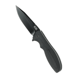 M-Tac Outdoor & Militær foldekniv - Type 6 med sort G10 håndtag og krom rustfrit stål klinge, ideel til EDC-brug.