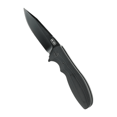 M-Tac Outdoor & Militær foldekniv - Type 6 med sort G10 håndtag og krom rustfrit stål klinge, ideel til EDC-brug.