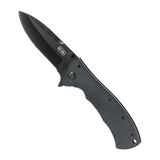 M-Tac Outdoor & Militær foldekniv - Type 7 med krom rustfrit stål klinge og sort belægning, komfortabelt design, frame-lock mekanisme