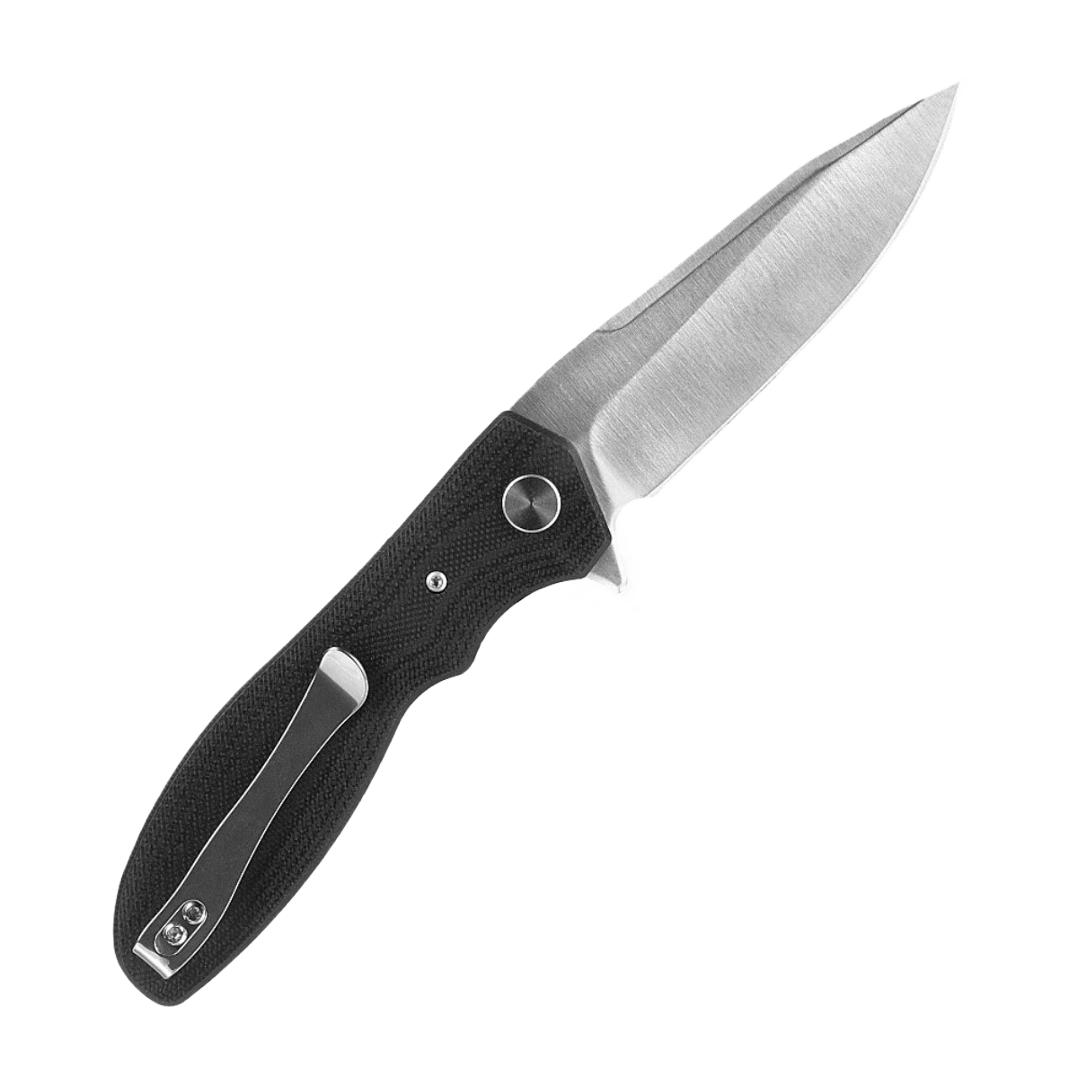 M-Tac Outdoor & Militær foldekniv - Type 6 med krom rustfrit stål klinge og sort G10-komposit håndtag, ideel til EDC-brug.