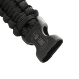 M-Tac Paracord Armbånd i sort med stærk lukning, ideelt til overlevelse og friluftsliv.
