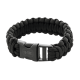 M-Tac Paracord Armbånd i sort, ideelt til overlevelse og friluftsliv. Stærkt paracord i et stilfuldt design med praktisk bukkespænde.