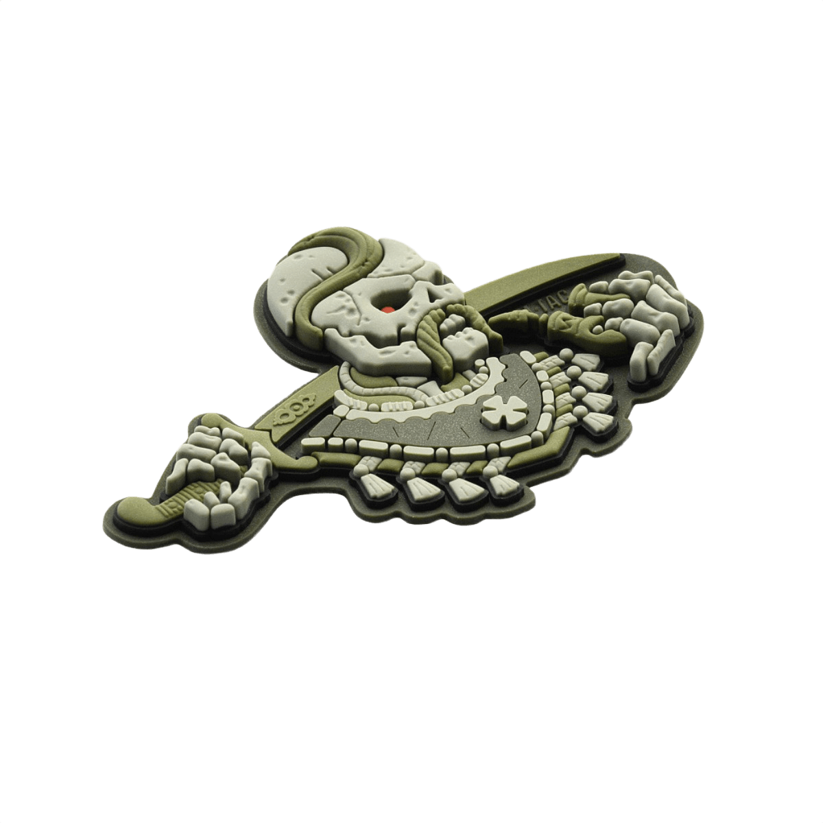 M-Tac Patch You Only Die Once 3D PVC, sleeve patch i 3D PVC materiale, med krokodille motiv, monteret med velcro til taktisk udstyr.