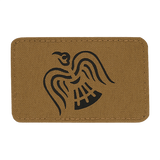 M-Tac Patch Ravneflag Laser Cut med sort ravn på Cordura 500D stof, ideel til uniform eller taktisk udstyr, fastgjort med Velcro.