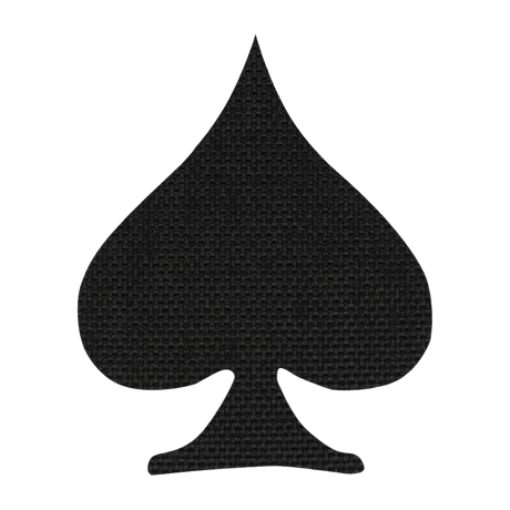 M‑Tac Patch Spades Laser Cut i Cordura 500D med Velcro-bagside, inspireret af 'Ace of Spades', til militær og taktisk brug.