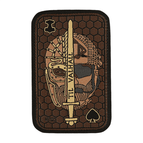 M-Tac Patch Til Valhall Ace Jacquard morale patch inspireret af norske soldaters ritualer, tekstil Jacquard, sort velcro, 108x68 mm