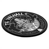 M-Tac Patch Til Valhall PVC, 3D-effekt, sort med detaljeret design, hylder norske soldater og TIL VALHALL-ritualet, let montering med velcro, 80 mm.