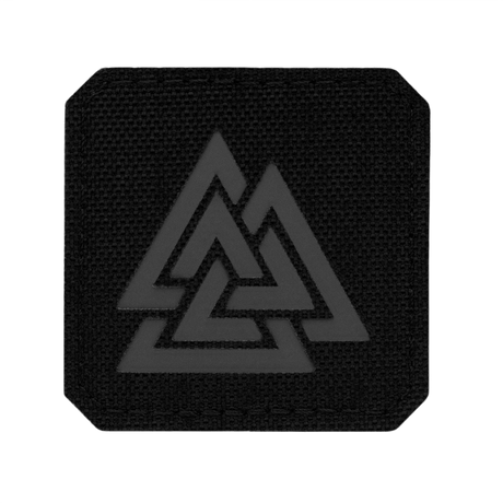 M-Tac Patch Valknut Laser Cut Odin symbol - Sort patch med indgraverede Odin symboler i geometrisk mønster.