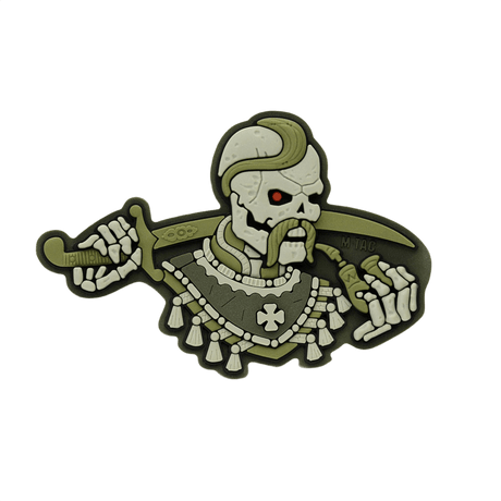 M-Tac Patch You Only Die Once 3D PVC, morale patch med skeletdesign i 74x50 mm, ideel til taktisk udstyr, uniformer og samlere. Velcro fastgørelse.