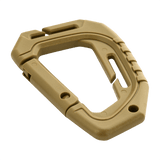 M-Tac Plast Taktisk Karabinhage med MOLLE-monteringspunkt og nøglering hul, til fastgørelse af udstyr på vest eller bælte, 9,3 cm