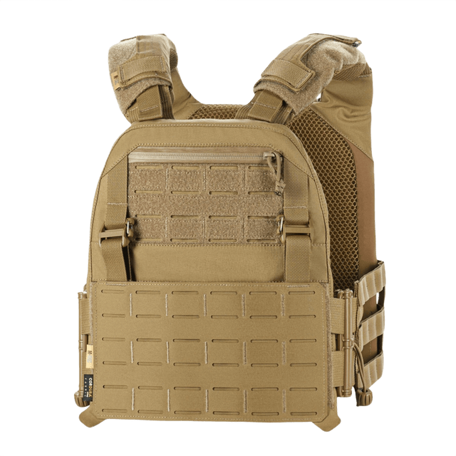 M-Tac Plate Carrier Cuirass Elite Gen.II, avanceret taktisk vest med Duraflex hurtiglåse, Cordura 500D materiale, sandfarvet