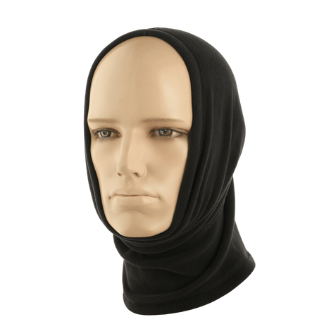 M-Tac Polartec Lang Tubehalstørklæde i sort fleece, alsidig og varm til hals og ansigt, ideel til træning og koldt vejr.