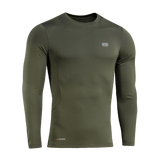 M-Tac Level I Polartec Thermal Shirt i olivengrøn, ideel termobaselayer med Power Dry® materiale, anatomisk pasform og flade sømme.