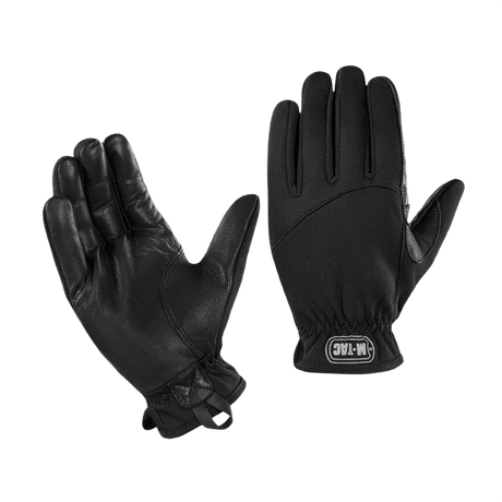 M-Tac Scout Tactical Mk.2 Læderhandsker til taktisk brug, holdbare og komfortable handsker med gedeskind og elastisk manchet.