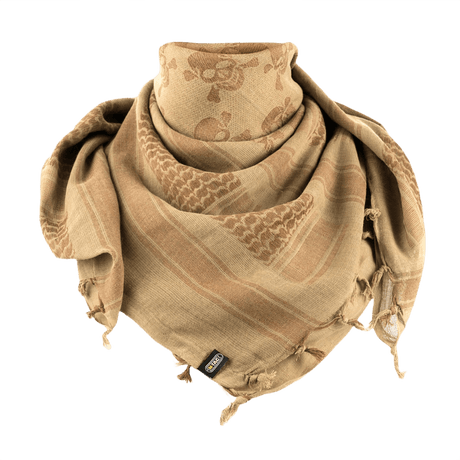 M-Tac Shemagh Tørklæde Pirate Skull i bomuld, taktisk tørklæde til beskyttelse mod sol, sand og vind. Design med Pirate Skull-mønster.