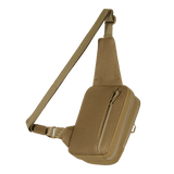 M-Tac Sling Pistol Taske Elite Hex med Velcro i slidstærk Cordura, beige, med justerbar skulderrem og Velcro til patches.